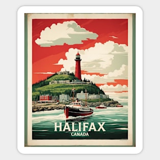 Halifax Nova Scotia Canada Vintage Poster Tourism Sticker